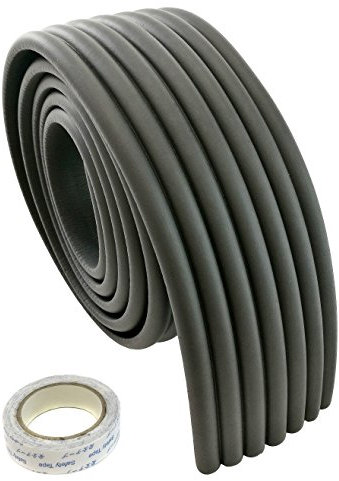 HIMRY Universal Sicherungspuffer 8mmx80mmx2Meter, weicher Stoßschutz Baby Kinder Sicherheits, Schwamm Kissen Soft-Schutz Anti-Kollisions-Stoßstange, Schwarz, KXD7002 Black