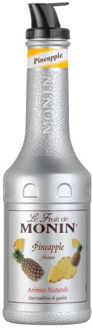 MONIN Le Fruit Ananas - Fruchtpüree Mix 1,0 l | Ananas Fruchtpüree-Mix mit tropischem Geschmacksprofil - für Cocktails, Smoothies, Mocktails, Desserts & Fruchtgetränke