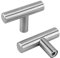 goldenwarm 15x Möbelknopf Silber Türknopf Edelstahl Türgriffe Küche Stangenknöpfe Schublade Küchenknöpfe Modernes Kleiderschrank Knöpfe