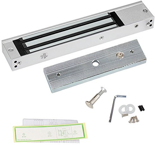 LIBO Serratura magnetica elettrica 280KG/600lbs Controllo accessi Serratura metallica in metallo DC12V Fail Safe NC Tipo per sistema di sicurezza Porta singola (L-280kg)