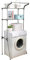 Hershii Over Washing Machine Storage Rack Bathroom Space Saver 2-Tier Standing Laundry Shelf Unit Above the Toilet Floor Organzier with Clothes Hanging Rod - Grey
