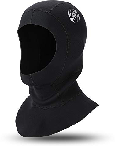 QKURT Schnorchelhut 3 mm Neopren-Tauchhaube, mit Flow Vent zum Entfernen von Lufteinschlüssen, Unisex-Surfing-Segelkappe Neoprenanzüge zum Schnorcheln Scuba, und andere Wassersportarten
