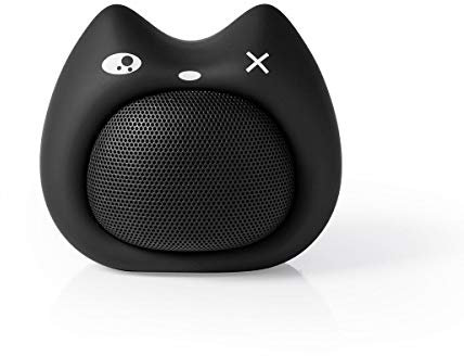 Nedis - Bluetooth Lautsprecher - Batteriespielzeit: bis zu 3 Stunden - Handgerät - 9 W - Mono - Eingebautes Mikro - Verknüpfbar - Animaticks Kelly Kitten - Schwarz