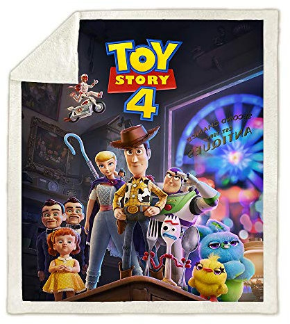 NICHIYO Toy Story Decke, Cartoon und Animation Fleecedecke für Erwachsene und Kinder, 100% Mikrofaser, für Schlafsofa und Sofa (2.100 cm x 140 cm)