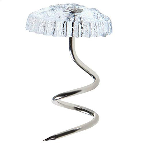 20 Pcs Twist Pins Upholstery Clear Heads Slip Cover Fasteners Headliner Pins in Place for Sofa Car Van Home Furniture Hold Bed Skirt