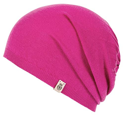 Roeckl Damen Calais Light Bamboo Beanie-Mütze, pink, Einheitsgröße