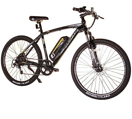 Swifty All Terrain Electric Bike Mountain Ebike - Perfektes Pendlerrad mit 7-Gang Shimano Schaltung und Scheibenbremsen - Bis zu 25 Kilometer mit einer Ladung - Elektrofahrräder für Erwachsene