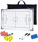 CHSEEO Große Fußball Taktiktafel inkl, mit Whiteboard-Stifte, Whiteboard Schwamm, Ersatzmagnete Taktiktafel, Beidseitiger Druck wiederverwendbar für Verbesserte Laufwege der Spieler