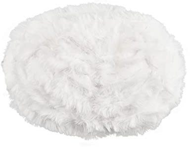 WANDIC Kunstfell-Garn, 1 Rolle, weißes Polyester, Flauschiges Fell, weiches handgefertigtes Häkelgarn zum Stricken von Puppen, Pullovern, Schals, Taschen, Mützen, Kleidung und Schuhen