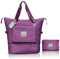 flintronic Reisetasche Damen, Faltbare Reisetasche, Sporttasche, Handgepäck Tasche, Wasserdicht Travel Bag Duffle Bag, Trainingstasche, Handtasche für Sport & Reisen (Mit 1 Gepäckanhänger)-Fuchsie