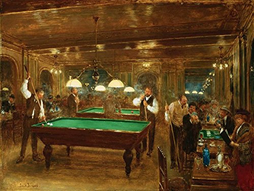 Feeling at home KUNSTDRUCK auf MATTE PAPIER 220gr Die Billard Beraud Jean - Spiele & Sportarten horizontal Poster Die Billard Bild auf Papier cm_94_X_125