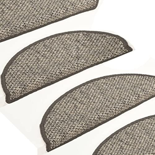 homiuse Treppenmatten Selbstklebend Sisal 15 STK. 65x25 cm Anthrazit Treppenstufen Matten Modern Stufenteppich Stufenmatten Innen Treppenstufen Schutz Treppenstufen Antirutsch Komfortabel & Warm