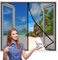 Finestra Zanzariera Magnetica, 240x160 cm Tenda Calamita Zanzariera, Adsorbimento Magnetico Pieghevole Rete, Finestre da Balcone Cantine Terrazze- Nero H
