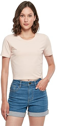 Build Your Brand Damen T-Shirt Ladies Cropped Tee, kurzgeschnittenes T-Shirt für Frauen, Regular Fit, Größen XS - 5XL