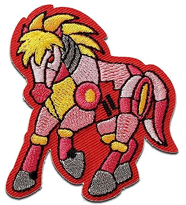 Mono-Quick Pferd Roboter Tier - Aufnäher, Bügelbild, Aufbügler, Applikationen, Patches, Flicken, zum aufbügeln, Größe: 5,2 x 5 cm
