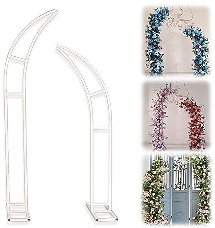 Hochzeitsbogen,ballonbogen Gestell, Metall Bogen für Hochzeit 2 Stück GewöLbter Hintergrund StäNder Für Geburtstags Party Babyparty rosenbogen Metall