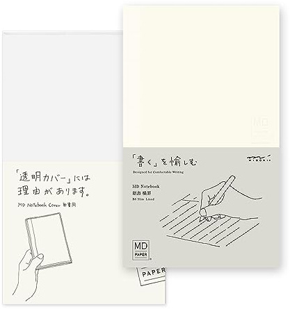 DESIGNPHIL 15291006 Midori Notebook, MD Notebook, New Book, righello orizzontale, copertina per notebook