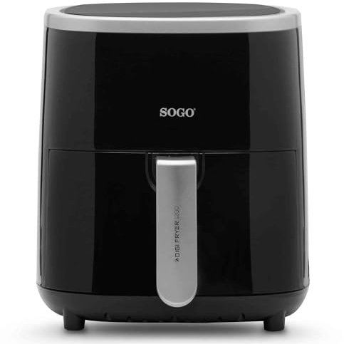 Sogo Freidora de Aire con Capacidad de 3,5L y 1200W de Potencia – Air Fryer con 8 Funciones Ideal para Hacer cualquier Tipo de Alimentos – Freidora sin Aceite con Pantalla Táctil de Control