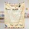 Geburtstagsgeschenke für Papa von Tochter und Sohn, Umschlag Briefe Decke Mann Frauen weicher Plüsch kuschelige Decke für Papa, personalisierte Flanell Decken Warme Decke Farther 150 * 130cm
