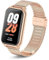 Mijobs Correa de Metal para Xiaomi Smart Band 8 Active Pulsera, Exquisita Correa Compatible con Xiaomi Smart Band 8 Active Correa de Repuesto, Oro Rosa