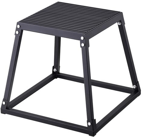 VEVOR Plyometrische Sprungbox, 458 mm Plyo-Box, Plyometrische Plattform Plyobox Schwarz, rutschfeste Fitness-Übungs-Step-Up-Box für Heimtraining, Konditions-Krafttraining, Oberschenkel Trainieren