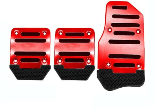 Pedalkappen Fußstütze Auto Für Opel Adam MT,Auto Innere Beschützen ZubehöR,a/Red