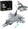 HIGH GODO F-35 Kampfjet Lightning II Flugzeug Klemmbausteine Modell,Modellbau 1:40 Fighter 621 Teile 40 cm Lang, ww2 Kampfflugzeug Bausteine Set, Geburtstags ab 6 Jahren Jungen or Erwachsene