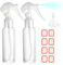 WLLHYF 2 Pack Small Spray Bottles 3.5oz/100ml Plastic Hair Spray Bottle Clear Empty Travel Bottle Fine Mist Reusable Liquid Container for Salons Essential Oils Water Squirt (5 OZ- 150ml)