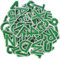 TXSN 72pcs Iron on Letters and Numbers Patches, Embroidered Letters and Numbers Applique Patches for Clothing, Hat, Jacket, Jeans, Backpacks, Bags and More, Green