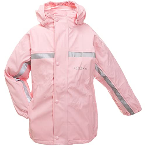 BMS Buddeljacke, Regenjacke für Kinder mit abnehmbarer Kapuze in rosa Größe 128