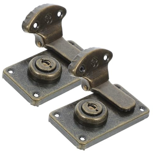 Gadpiparty 2pezzi Chiusura Levetta Valigia Vintage in Bronzo Antico Serrature Robuste Per Bauli Fibbia Antica Ergonomica Per Armadietti e Casse in Design Elegante e Compatto Per Sicurezza Da