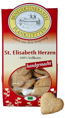 Benediktinerabtei Plankstetten | Plankstettener St. Elisabeth Herzen | Teegebäck aus Einkorn- und Dinkelvollkornmehl | Bio | 150g