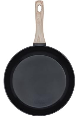 Pyrex - Cook&Care Recycled Aluminium Frying pan - Suitable for All Heat Sources - PFAS-Free Non-Stick Coating - Scratch Resistant - Dishwasher Safe - Wood Effect Handle (Ø26 cm)
