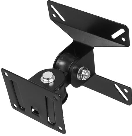 Generic 1 Set Wall Mounted Tv Bracket Monitor Desk Stand Panel Computer Monitor Riser Hanger Triple Stands Ceiling Mount Television Wall Mount Wall Tv Mount CPU Stand Flat Dual Iron Black