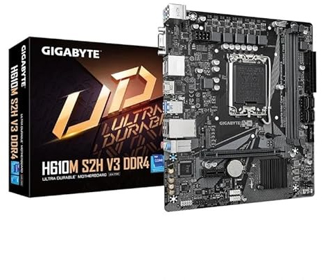 Placa Base mATX H610M S2H V3 DDR4 Socket 1700, Ideal para construcciones de PC y compatibilidad con múltiples componentes.