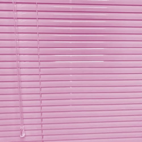 Alu Jalousie Aluminium für Innen Tür Fenster, Jalousette Rollo 25mm Lamellen, Metall Vorhang Breite 30 cm bis 200 cm, Anpassbare Größe, Sichtschutz Wärmedämmung Sonnenschutz Vorhänge(Rosa)