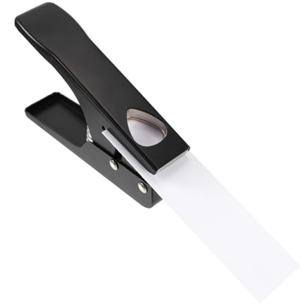 Eisen Gitarrenlocher für Plektren, Rutschfest, mit Silikonpad | Schwarzes Werkzeug für Gitarrenpicks, Standardloch Design, Angenehme Handhabung, Fleckenresistent