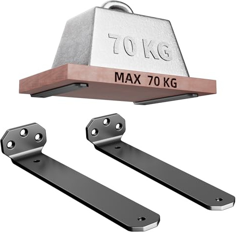 HUAEU Heavy Duty Shelf Brackets 10cm, 2 Pack Black Wall Mounted L Shape Shelf Supports, Floating Shelf Brackets with Screws, 90° Metal Angle Brackets for Kitchen, Living Room, Garage, Office