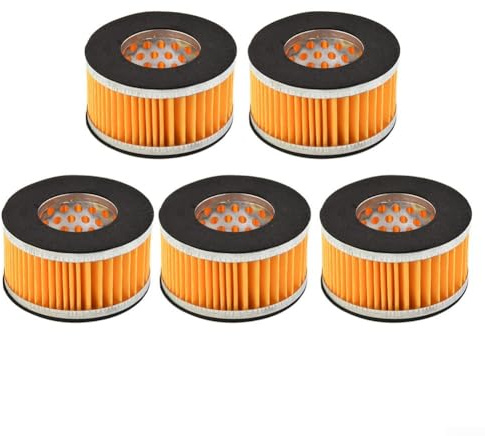 Air Compressor Filter Element for 20mm Male Threaded Muffler, 65x36x36mm, Orange + Black, 5 Pack, Compatible with Oil- Air Systems