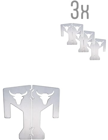 Grillfire T-SPACER S (3er Set) | Universal Abstandshalter für Feuerplatten, 3 cm Höhengewinn, Edelstahl | Für Feuerplatten, Feuerschalen, Kugelgrills & Feuertonnen