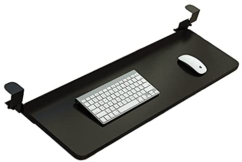 Verstellbarer klappbarer Nachttisch, mobiler Tisch aus Holz für Zuhause & Büro, Untertisch-Tastaturablage, platzsparender Laptop-Ständer mit Gleitschiene, perfekt für Tastaturen und Mäuse
