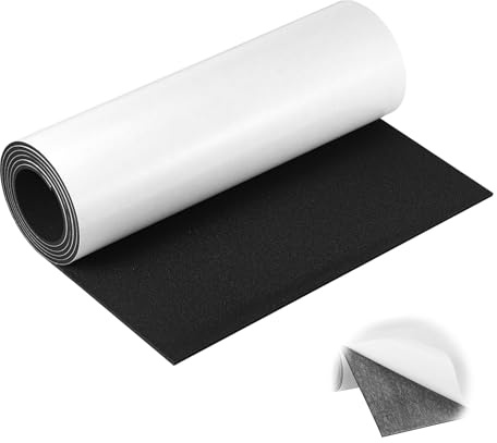 Zourglow Rouleau de Mousse Autocollante Multifonctionnel 300mm×3mm×1,5m | Plaque de Mousse Néoprène - Haute Densité Cellules Fermées, Isolation Phonique & Anti Vibration, pour Voiture, Joint de Porte