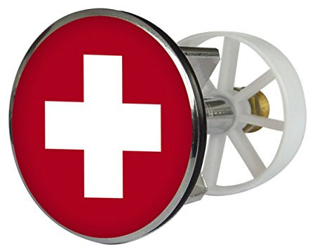 Waschbeckenstöpsel Design Schweiz | Abfluss-Stopfen aus Metall | Excenterstopfen | 38 – 40 mm