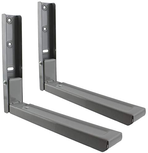 Spares2go Extendable Wall Mounting Brackets for Delonghi Microwave (Silver/Grey)