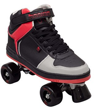 Rookie Hype Hi top Trainer, Rollschuhe Kinder, Kinder, Hype Hi Top Trainer, schwarz/rot