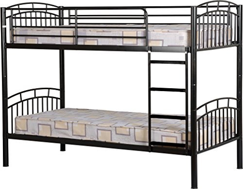 Seconique Ventura 3' Single Bunk Bed in Black