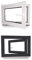 Kellerfenster - Kunststoff - Fenster - innen weiß, außen anthrazit - BxH: 70 x 60 cm - 700 x 600 mm - DIN Links - 3 fach Verglasung - 60 mm Profil