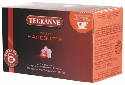 Teekanne Premium Hagebutte, 20 Aufgussbeutel, 1er Pack