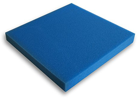 Wiltec Filtermatte Schaumstoff 50 x 50 x 5 cm feine Porung 30 ppi für Teichfilter Aquarienfilter Aquarium Filter Außenfilter Wasser