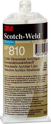 3M DP810 Scotch-WeldLow Odor Acrylic Adhesive, 50 ml, Green